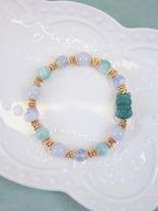 Grade A Burmese Jadeite Fortune Cat Bead