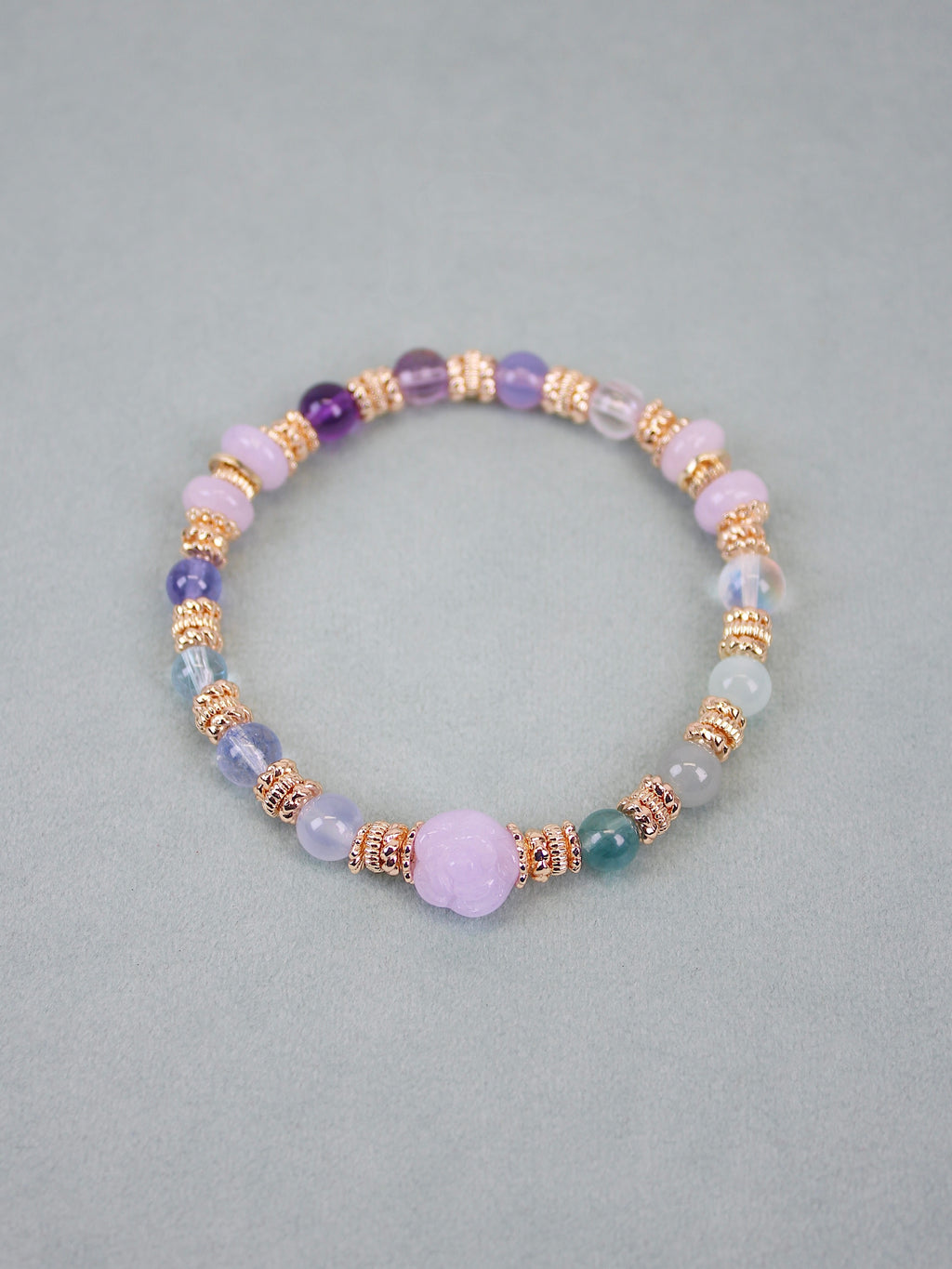 Lavender Jadeite Rose/Turtle Bead