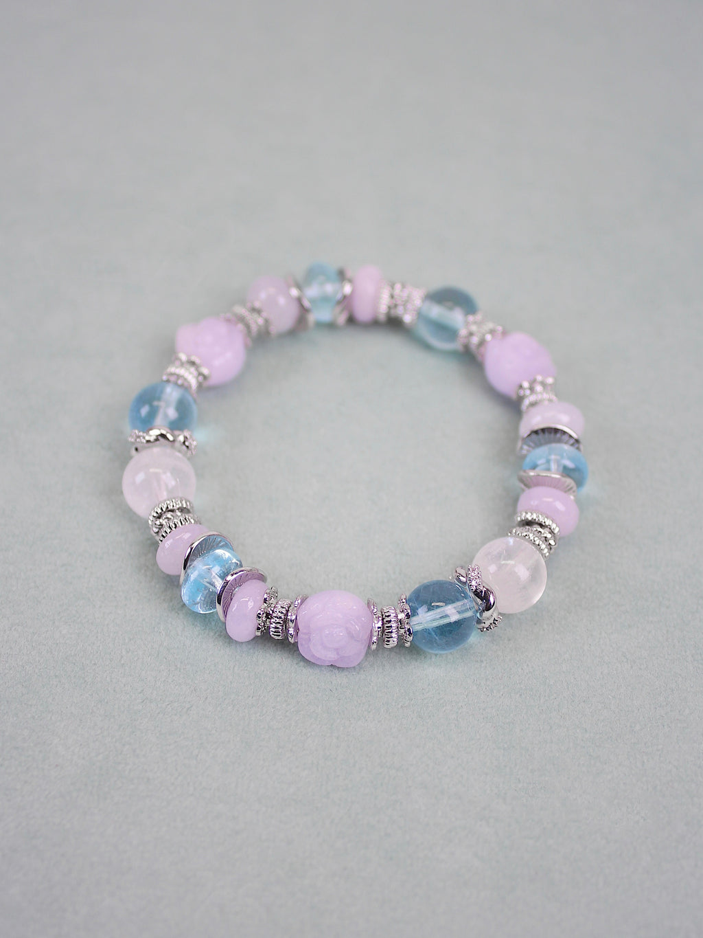 Lavender Jadeite Rose/Turtle Bead