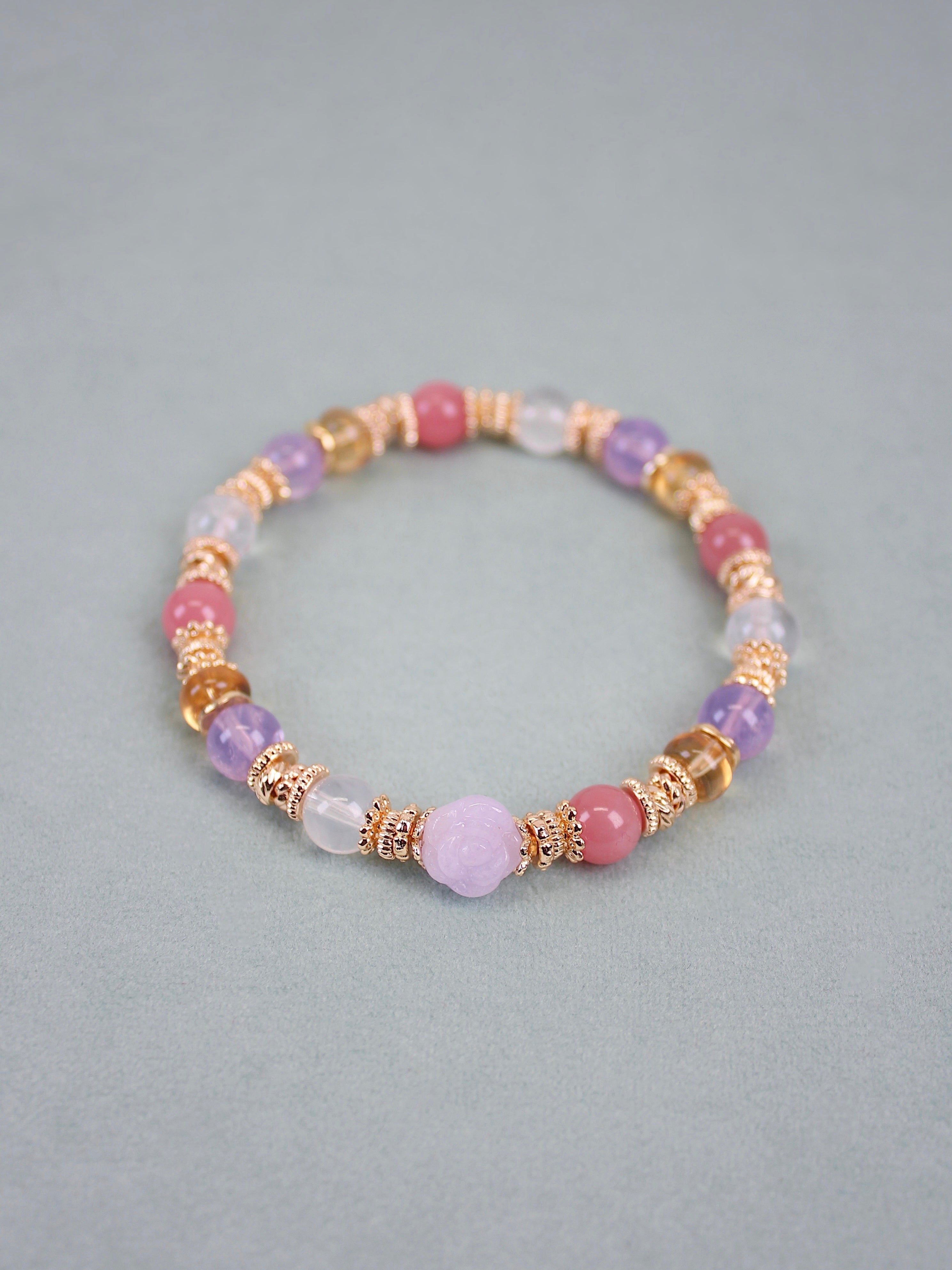 Lavender Jadeite Rose/Turtle Bead
