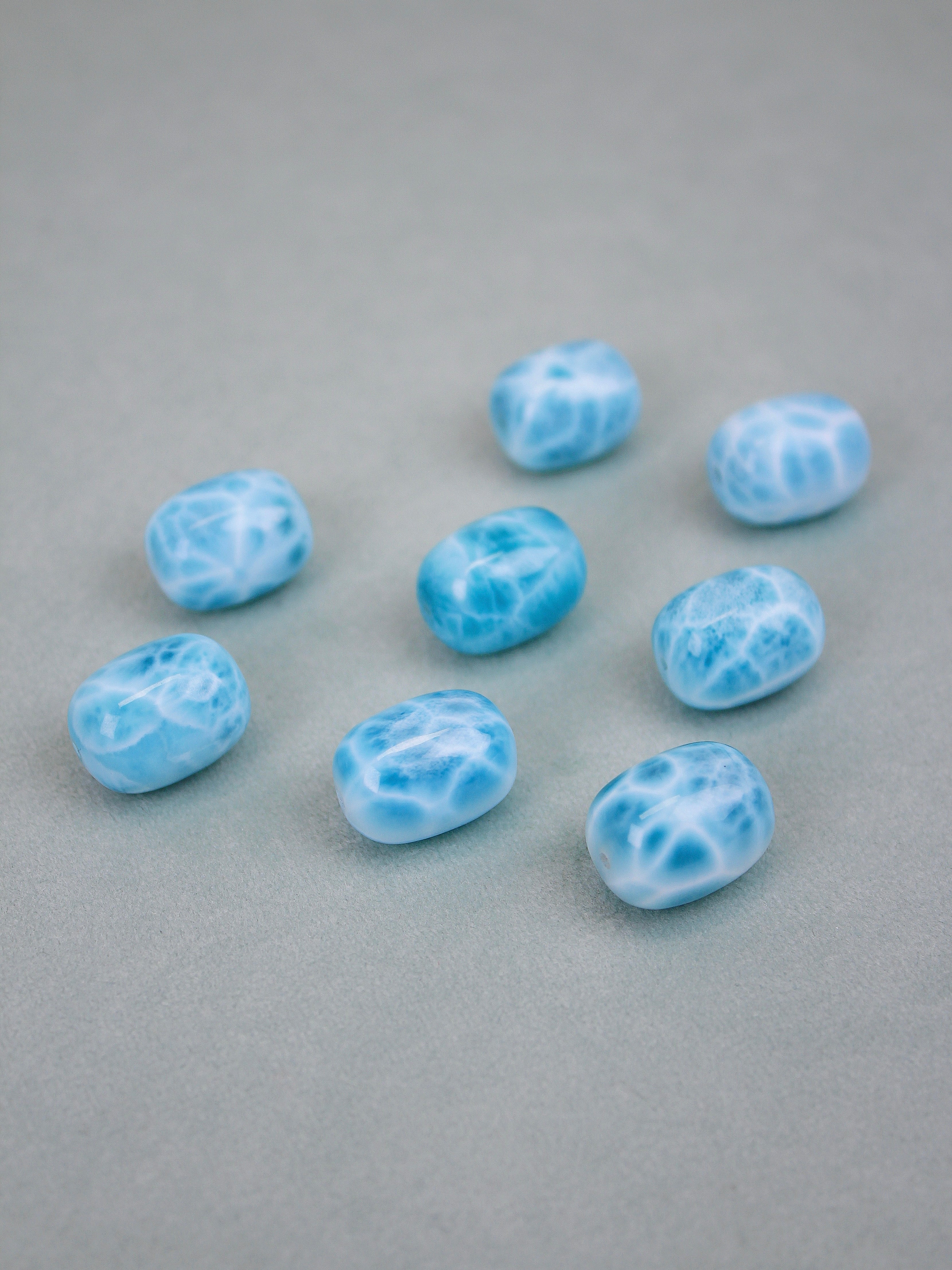 Larimar Barrel Bead