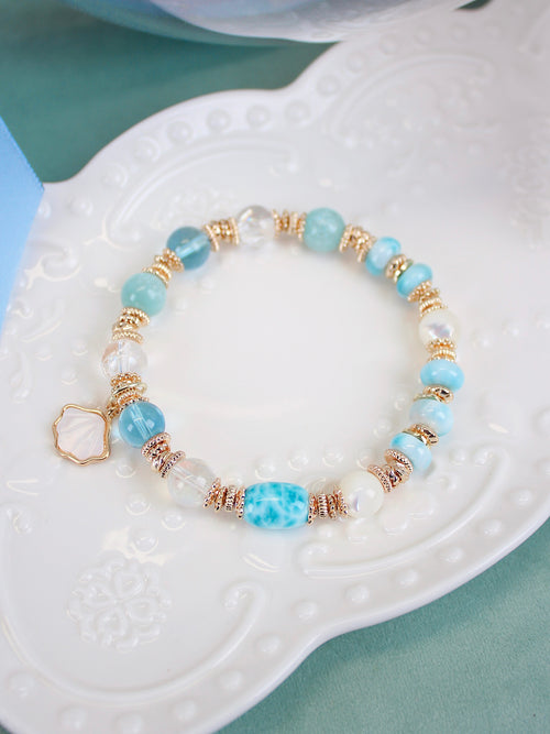 Larimar Barrel Bead