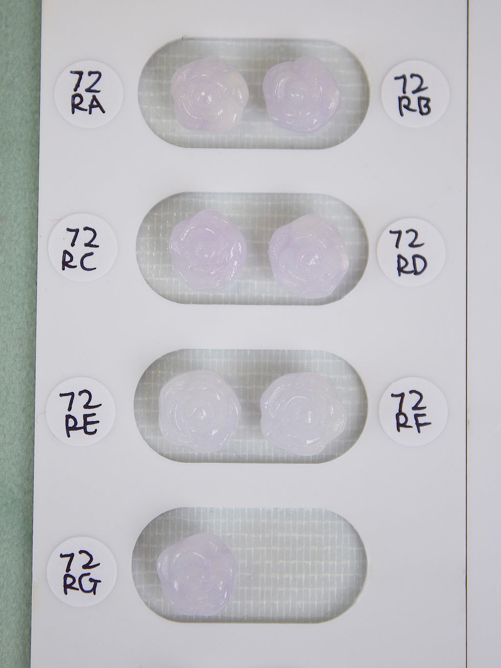 Lavender Jadeite Rose/Turtle Bead
