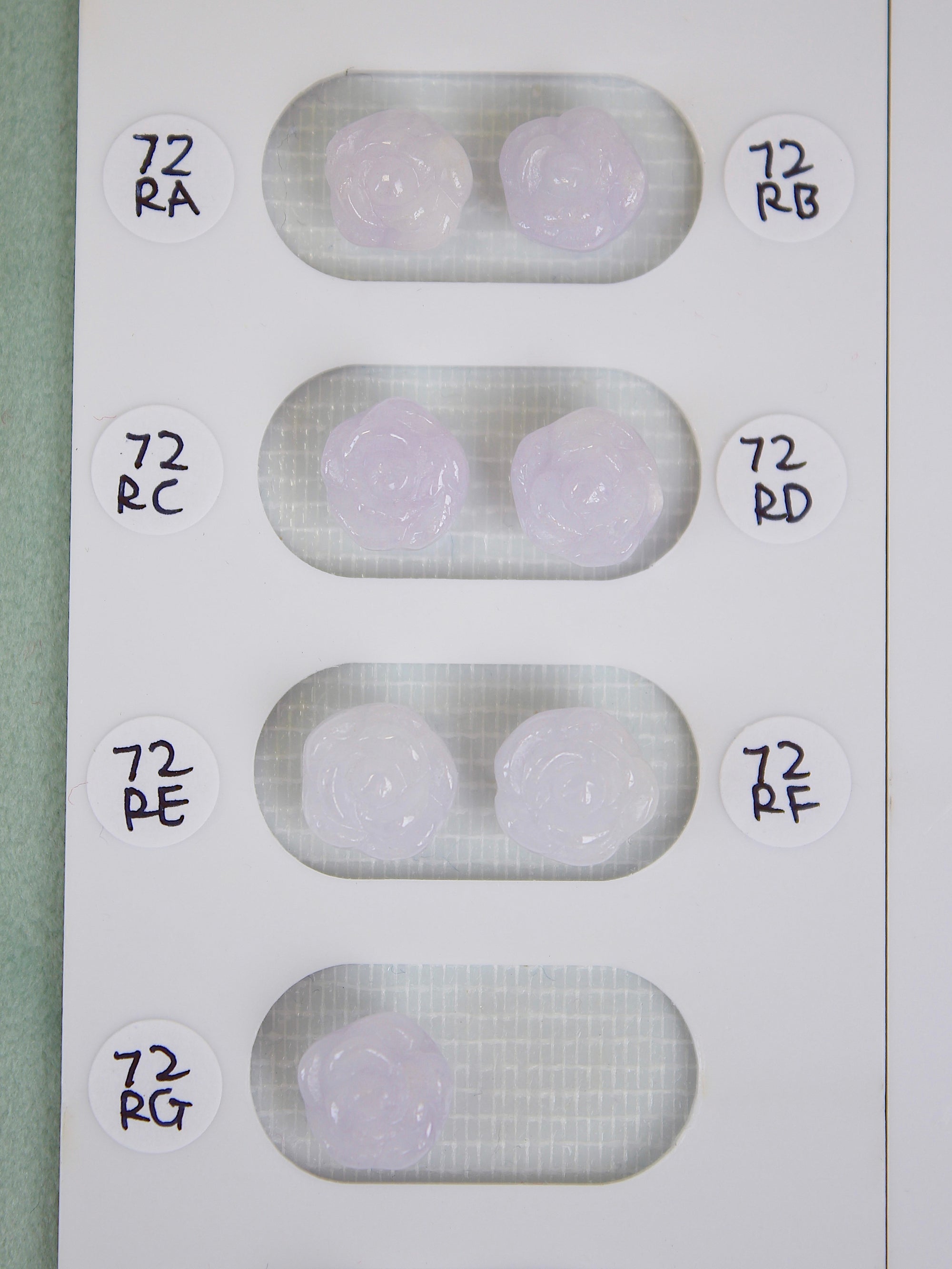 Lavender Jadeite Rose/Turtle Bead