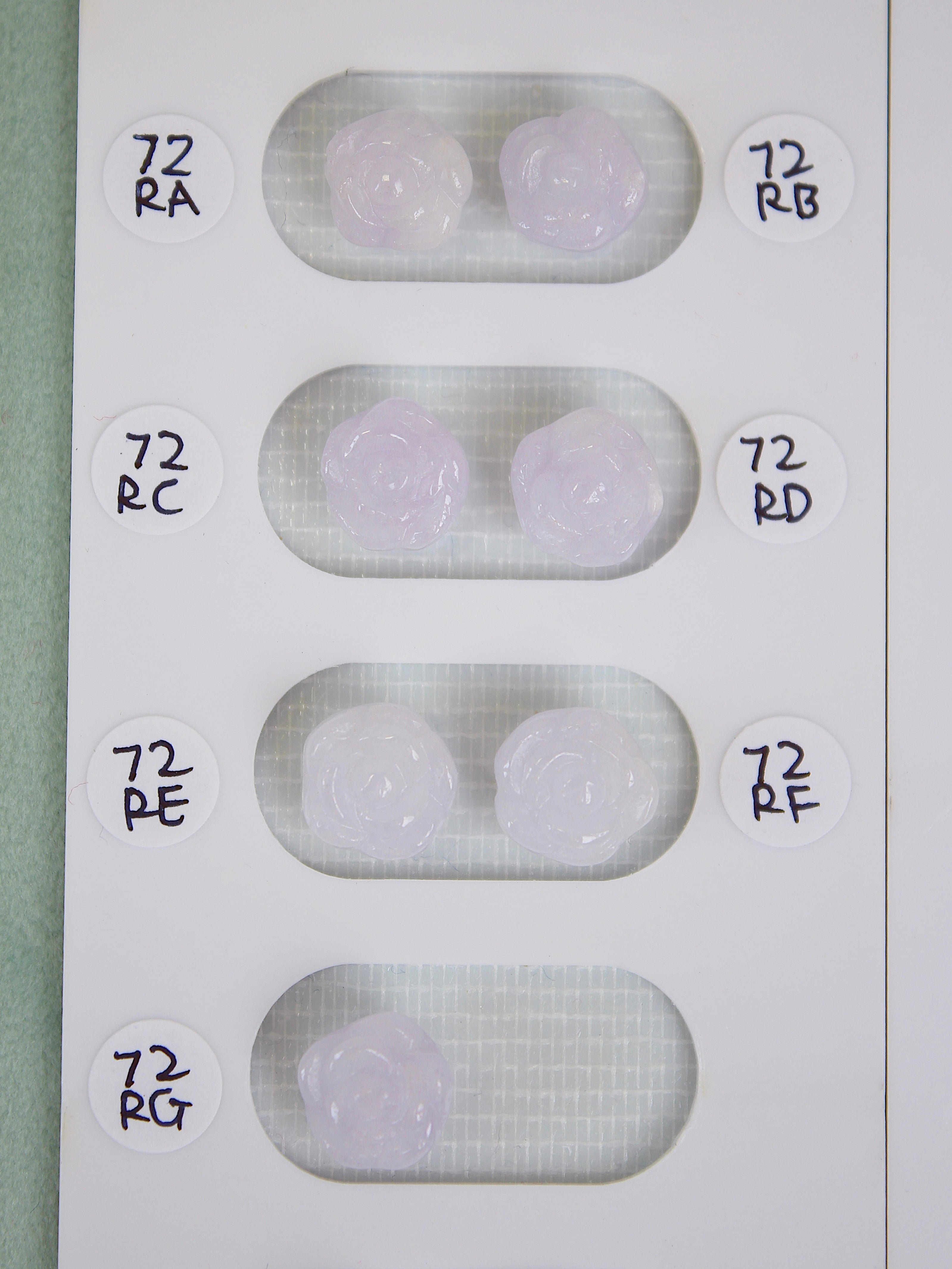 Lavender Jadeite Rose/Turtle Bead