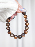 Collector's Black Gold Skeletal Sunstone Bracelet