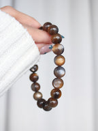 Collector's Black Gold Skeletal Sunstone Bracelet