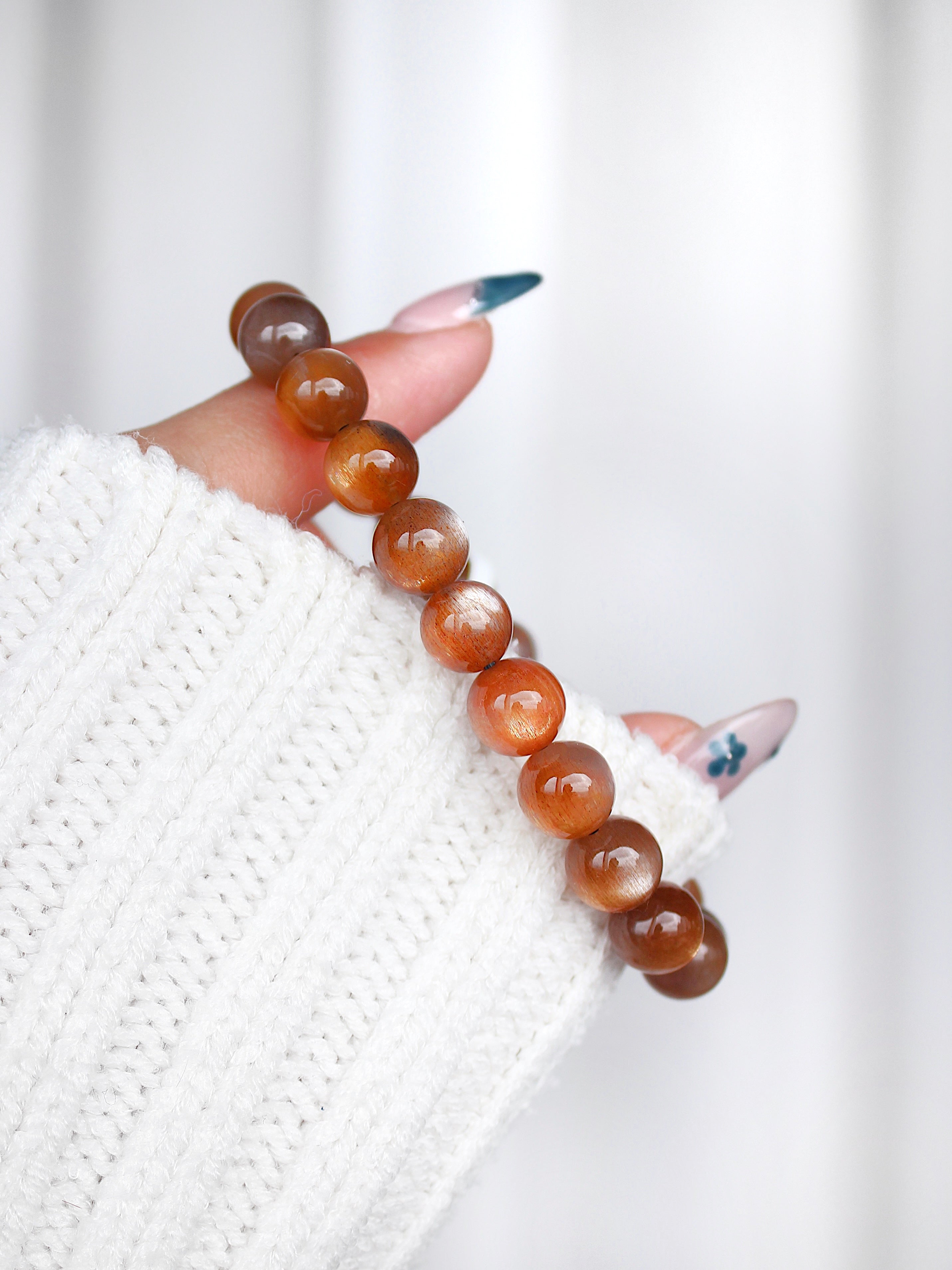Collector's Golden Skeletal Sunstone Bracelet