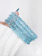 Collector's Blue Topaz Faceted Abacus Bracelet