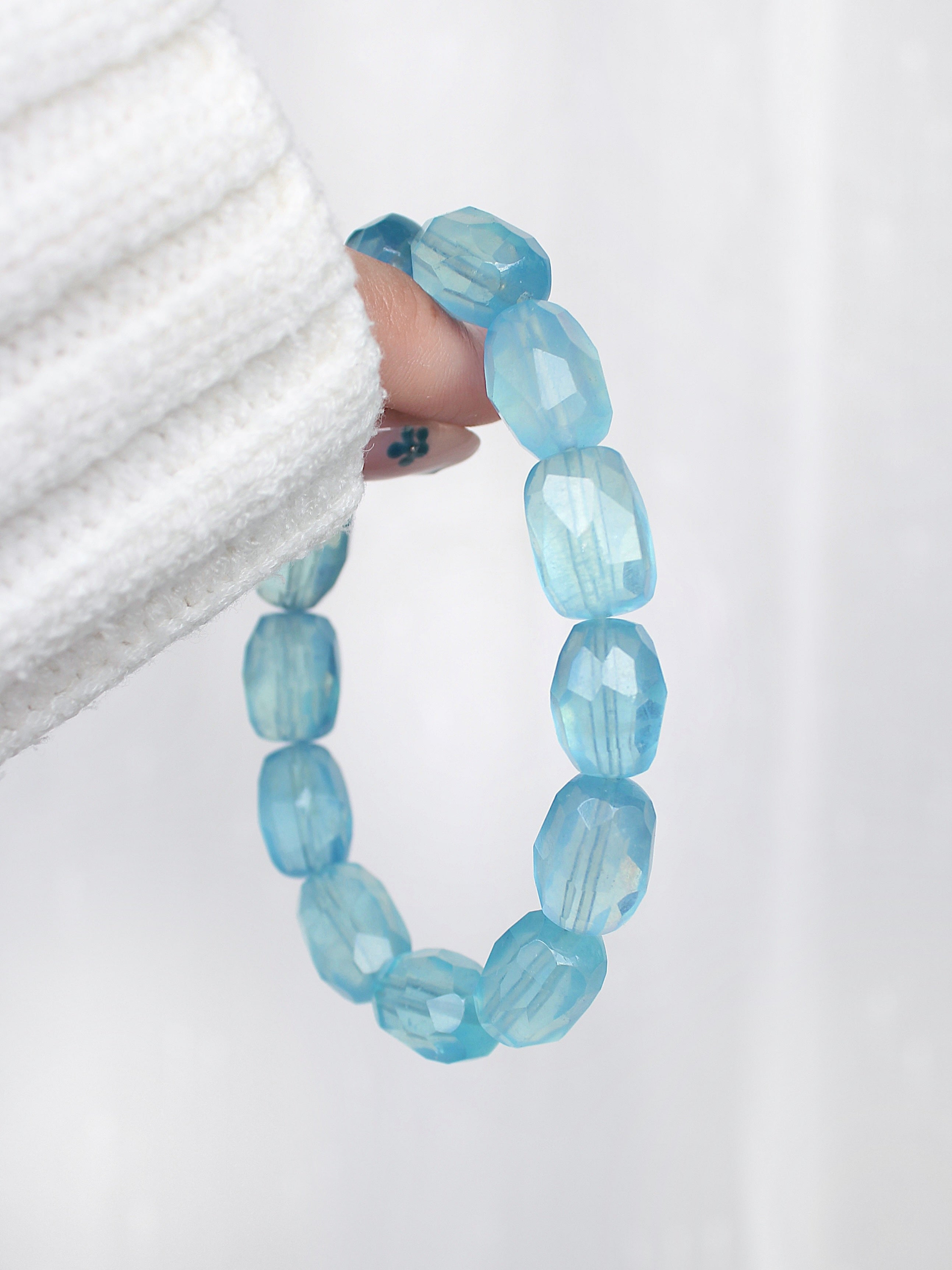 Collector's Aquamarine Faceted Barrel Bracelet