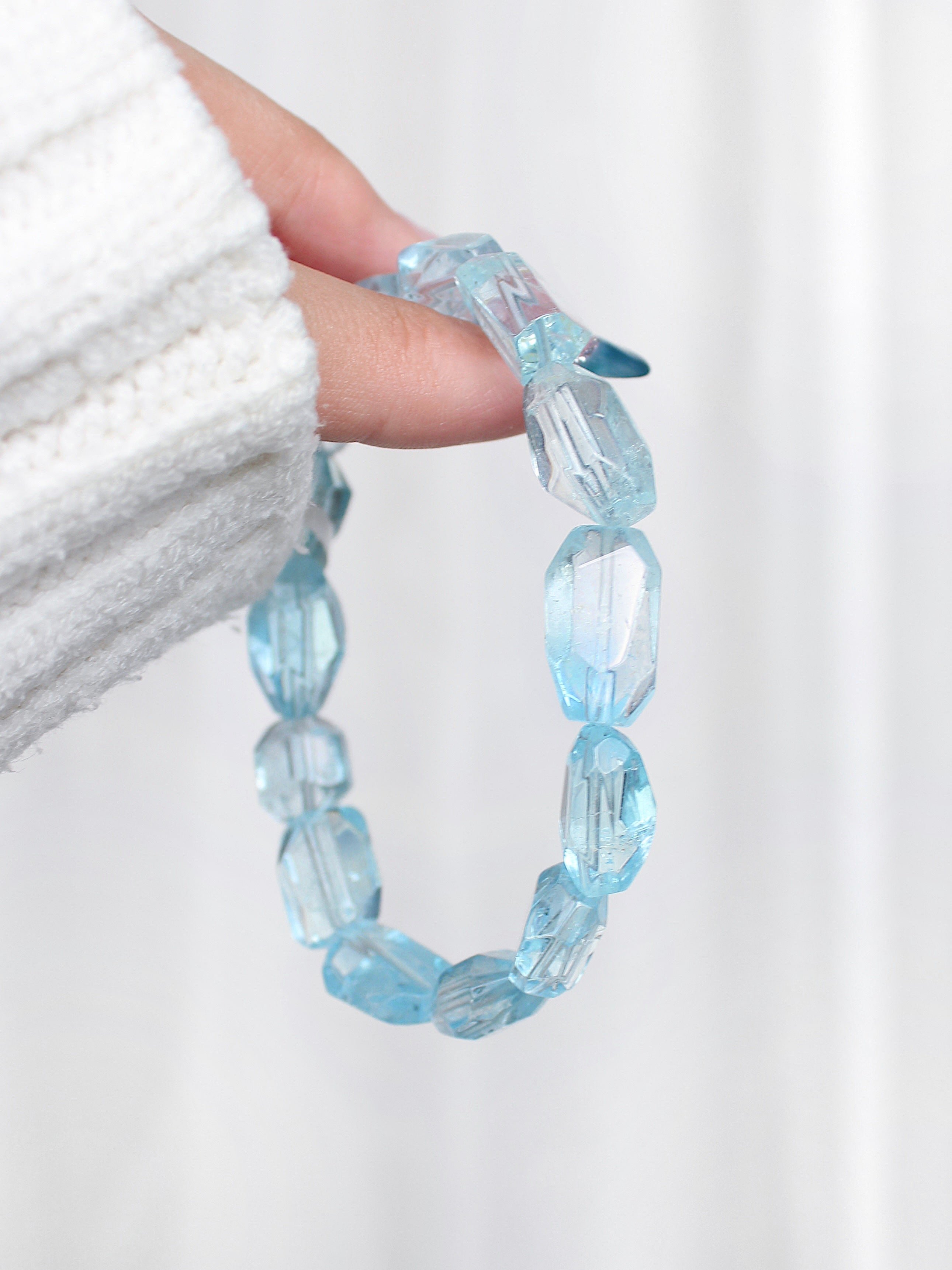 Collector's Swiss Blue Topaz Freeform Bracelet