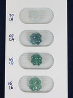 Grade A Burmese Jadeite Clover Bead