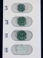 Grade A Burmese Jadeite Clover Bead