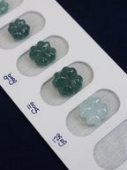 Grade A Burmese Jadeite Clover Bead