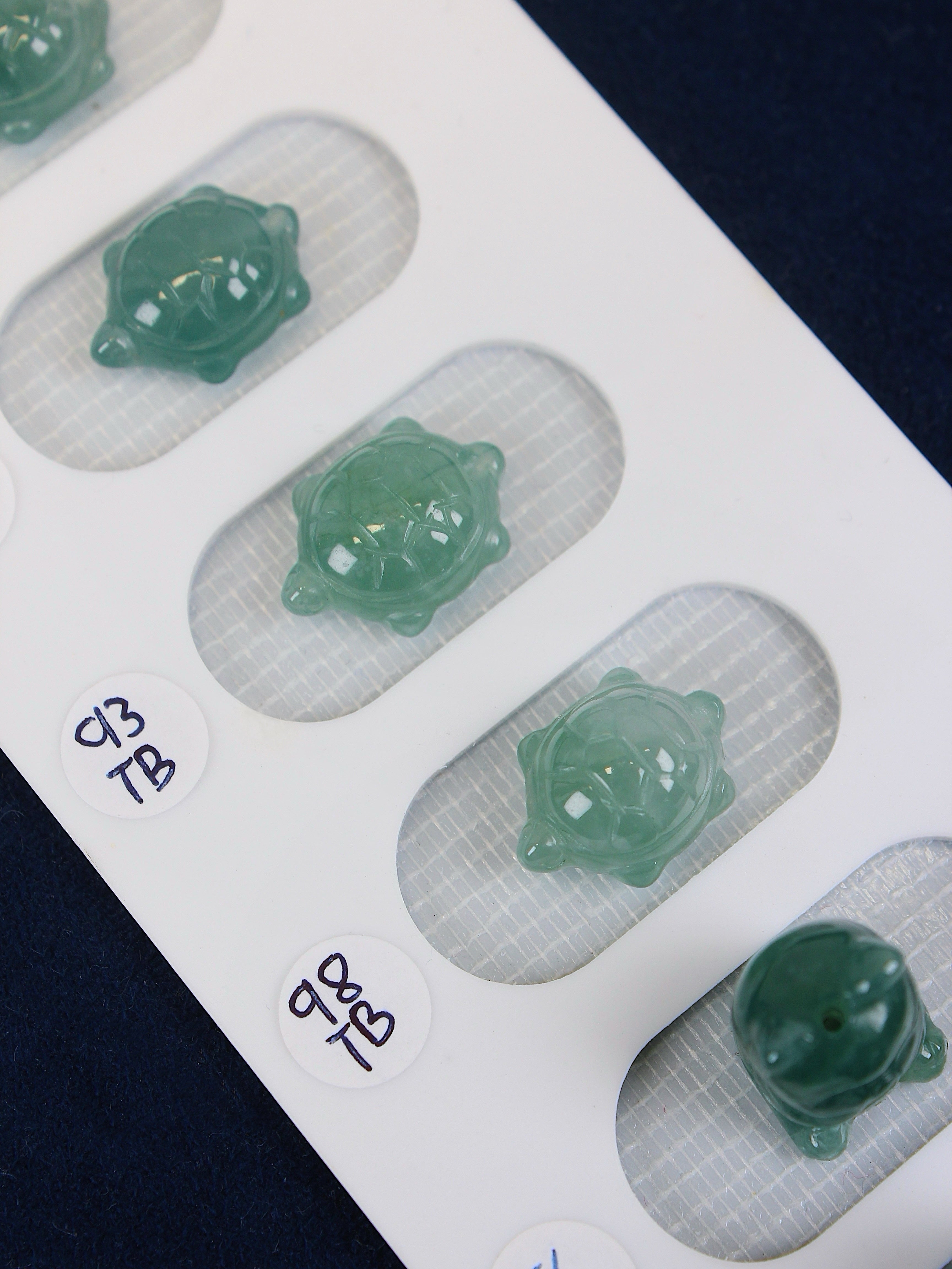 Grade A Burmese Jadeite Turtle Bead