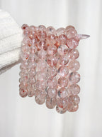 Ultra Collector's Pink Lemurian Quartz Bracelet
