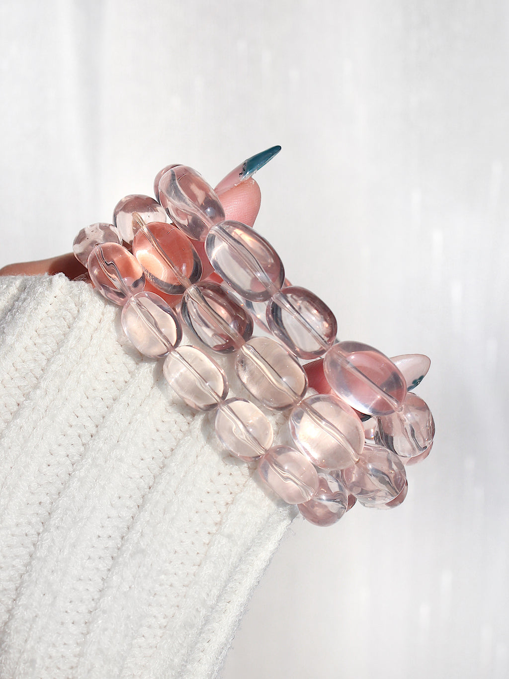 Ultra Collector's Rose Quartz Freeform Bracelet