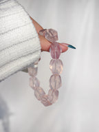 Extra Premium Rose Quartz Freeform Bracelet