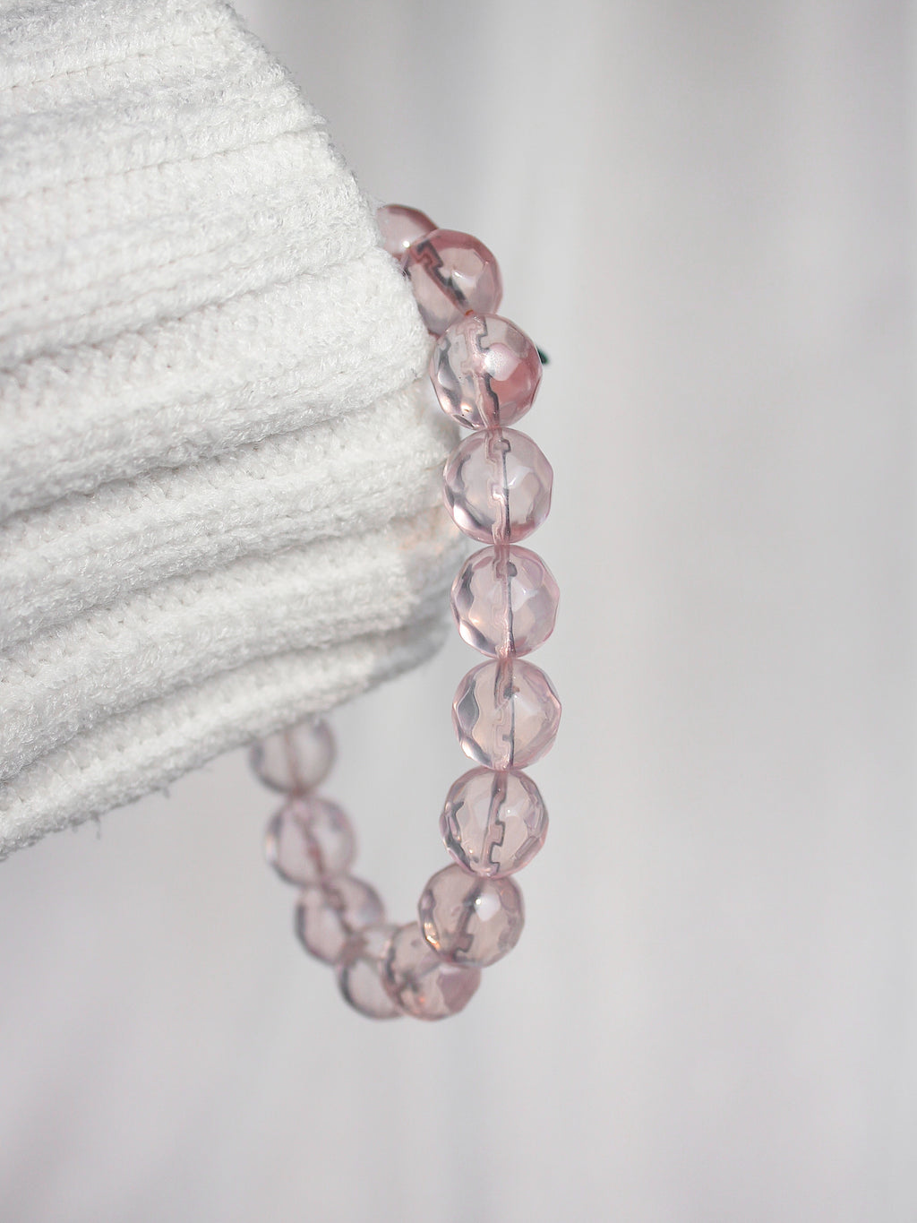 Ultra Collector's Watery Rose Quartz Pebbles Bracelet