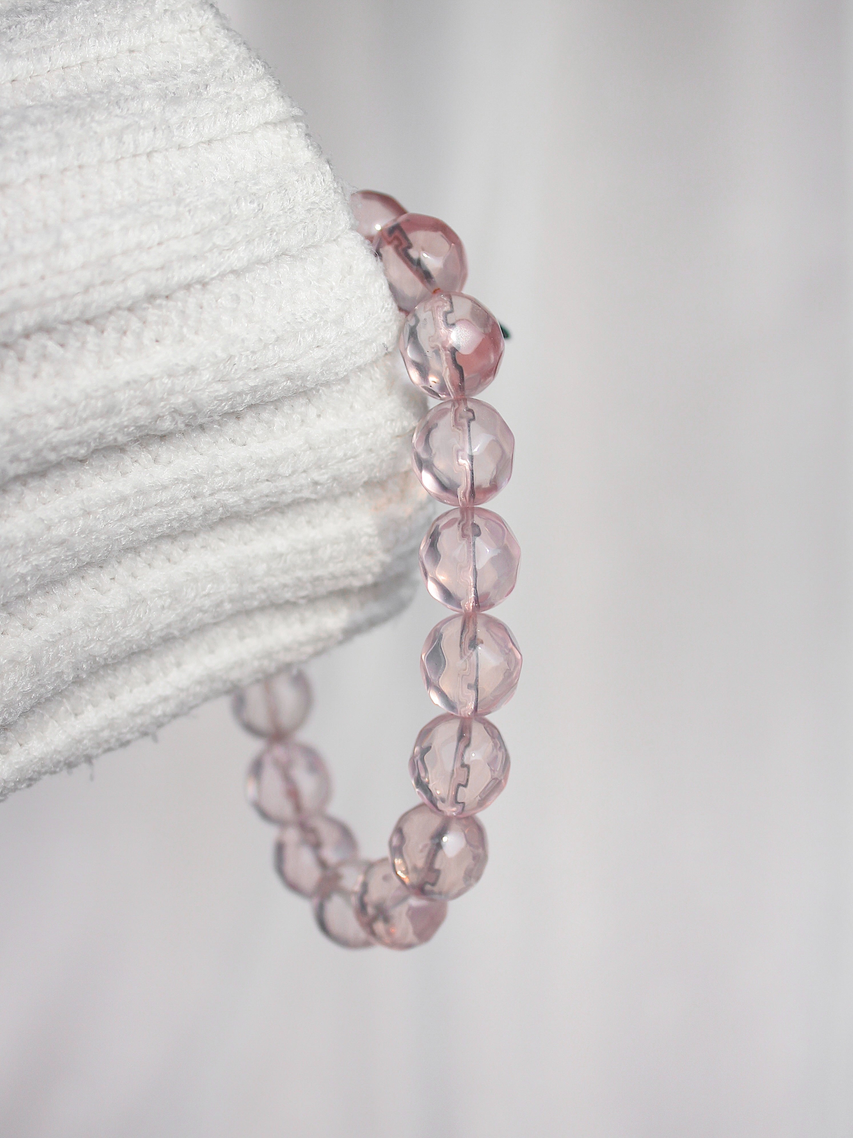 Ultra Collector's Watery Rose Quartz Pebbles Bracelet