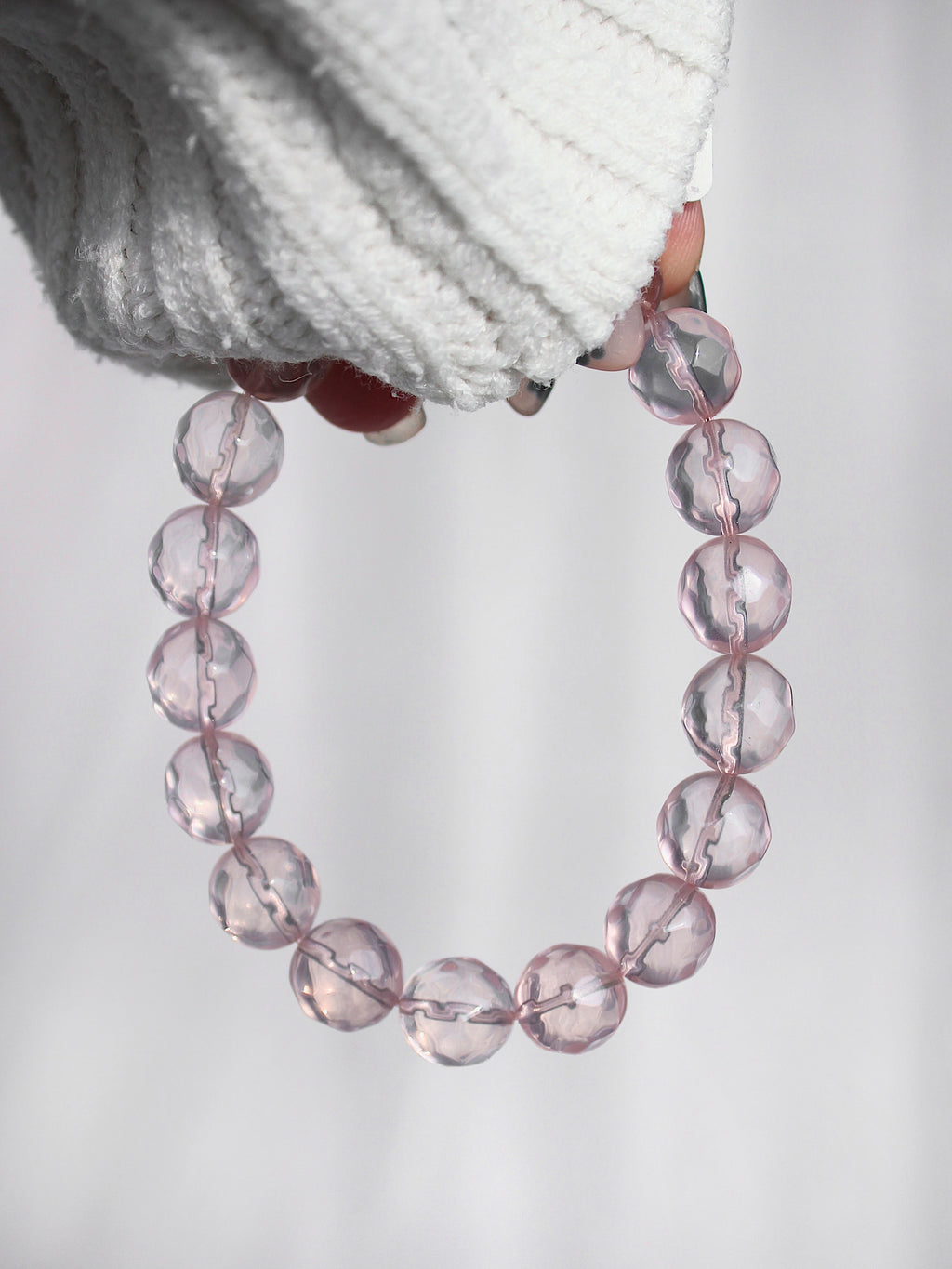 Ultra Collector's Watery Rose Quartz Pebbles Bracelet