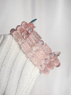 Extra Premium Rose Quartz HWZ Barrel Bracelet