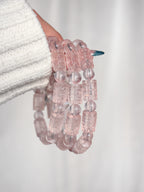 Extra Premium Rose Quartz HWZ Barrel Bracelet