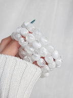 Collector's Snow Phantom Quartz Barrel Bracelet