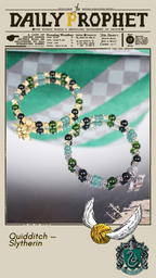 Slytherin Quidditch Stacker Bracelet