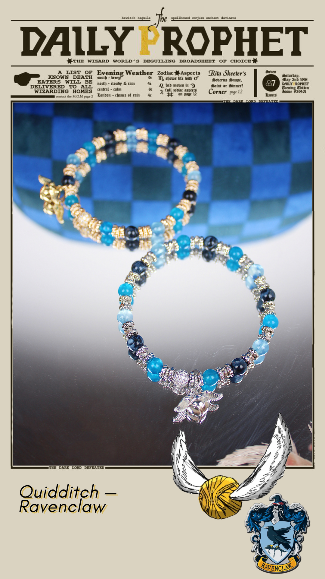 Ravenclaw Quidditch Stacker Bracelet