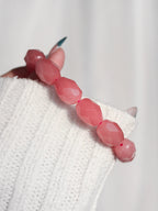 Ultra Collector's Guava Quartz Faceted Barrel Bracelet