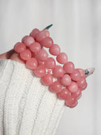 Collector's Guava Quartz Puffy Heart Bracelet