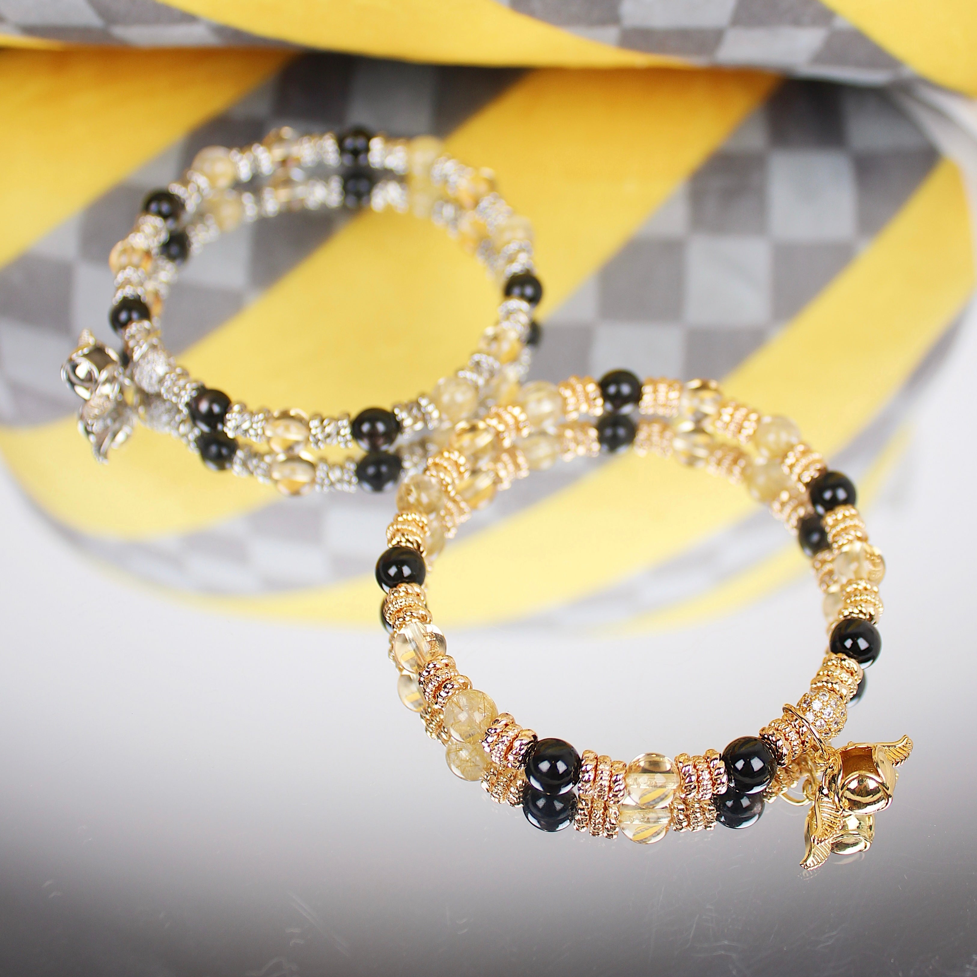 Hufflepuff Quidditch Stacker Bracelet