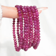 Load image into Gallery viewer, Premium Faceted Abacus Ruby Bracelet
