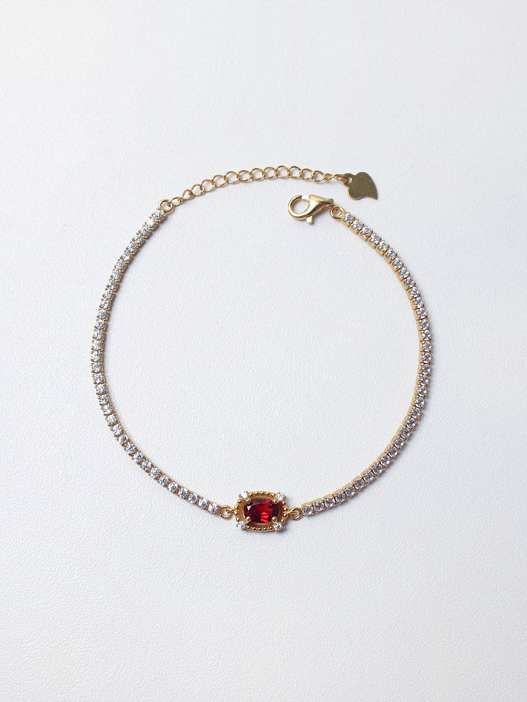 Garnet Tennis Bracelet