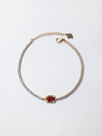 Garnet Tennis Bracelet