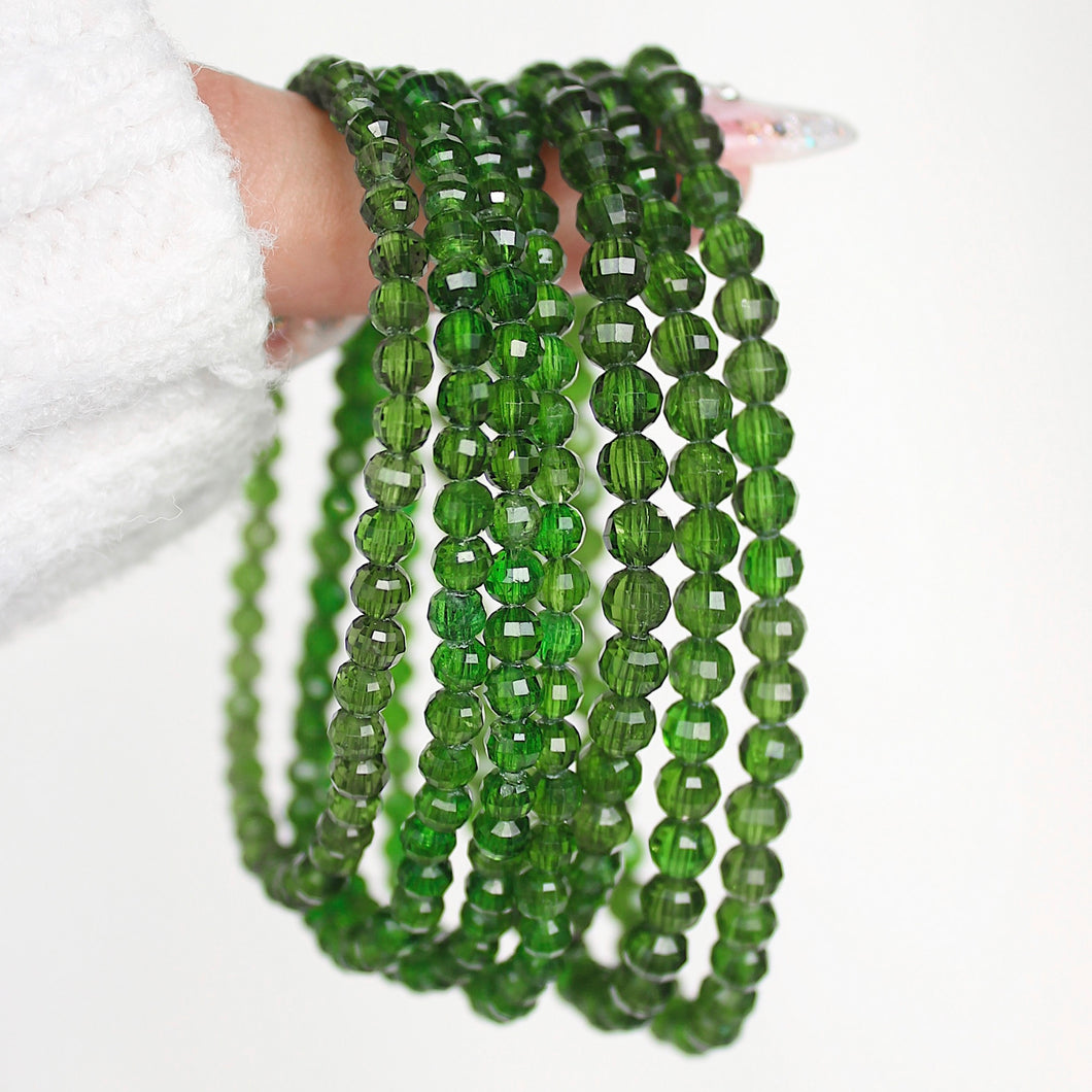 Extra Premium Faceted Diopside Bracelet