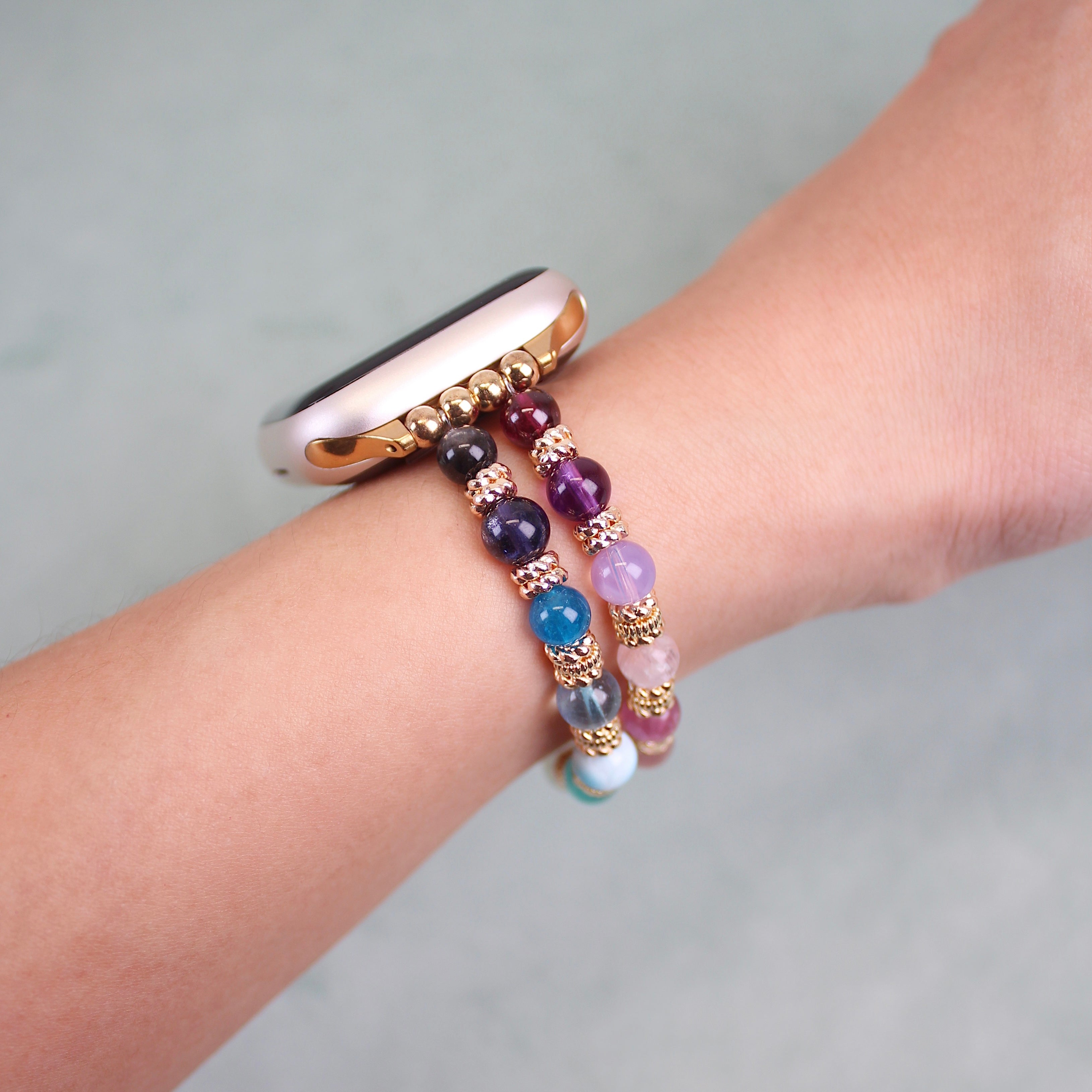 Rainbow Stacker Crystal Watch Band
