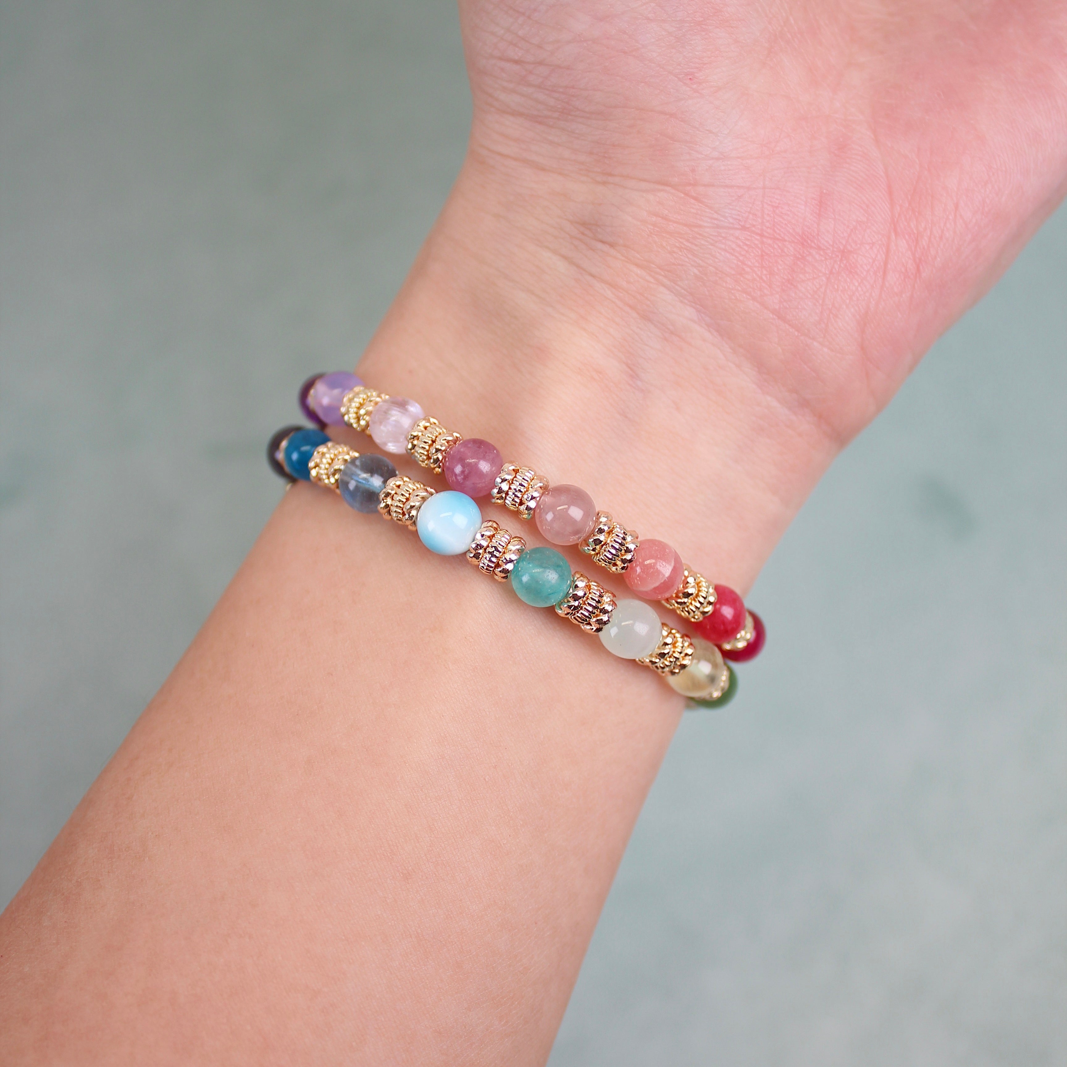 Rainbow Stacker Crystal Watch Band