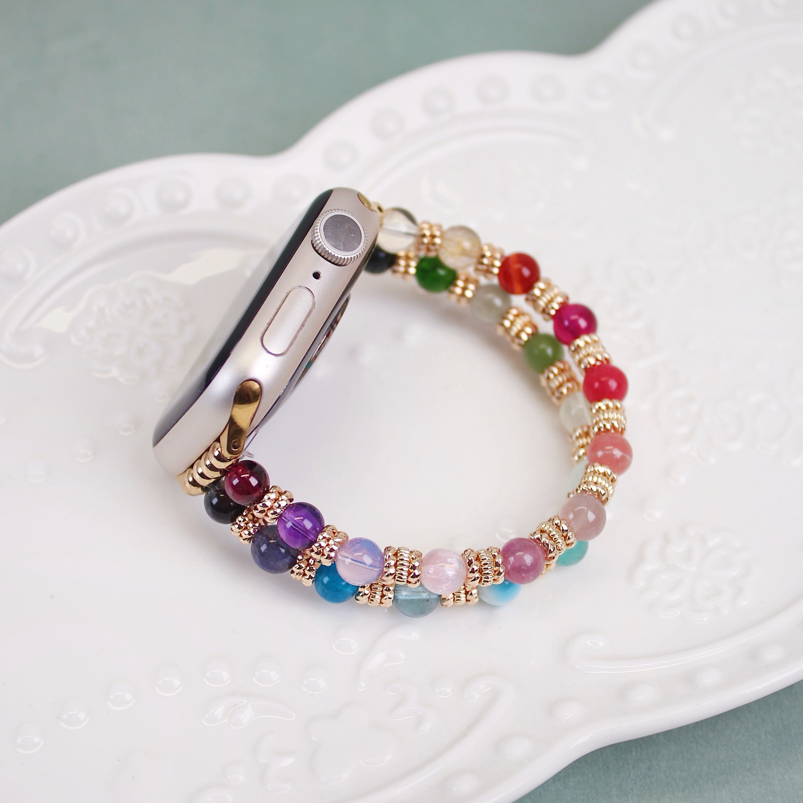 Rainbow Stacker Crystal Watch Band