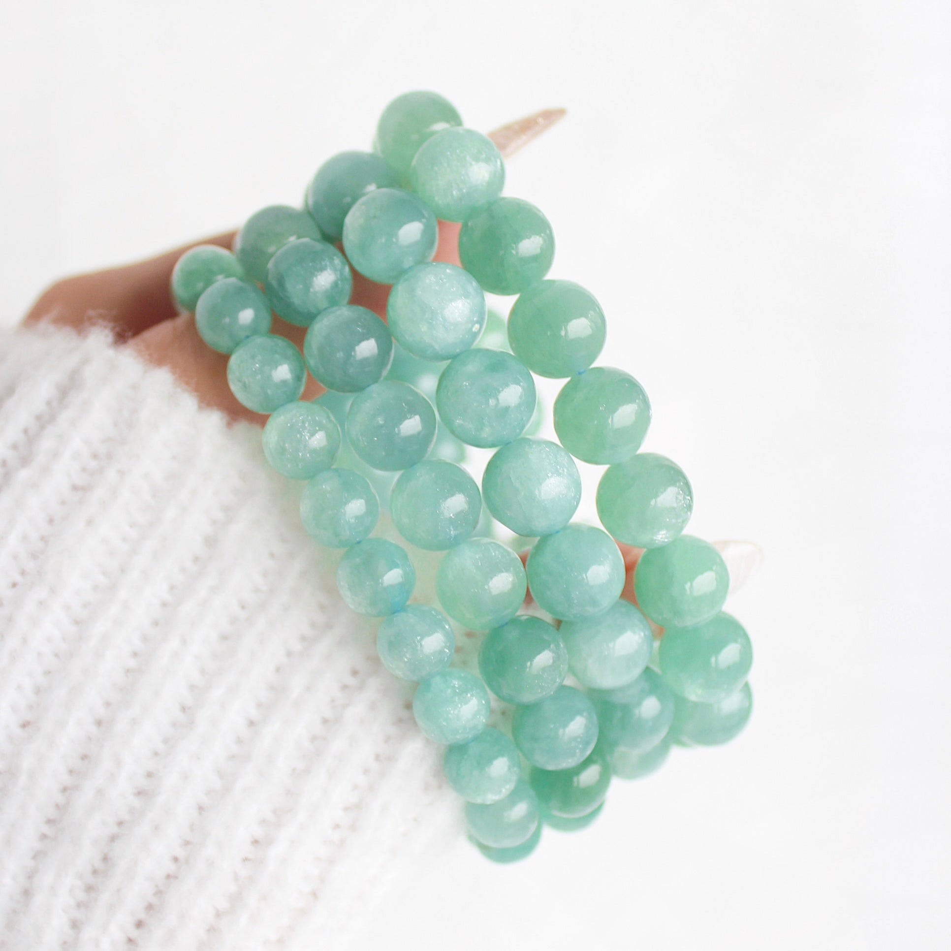 Extra Premium Teal Green Emerald Mica Bracelet