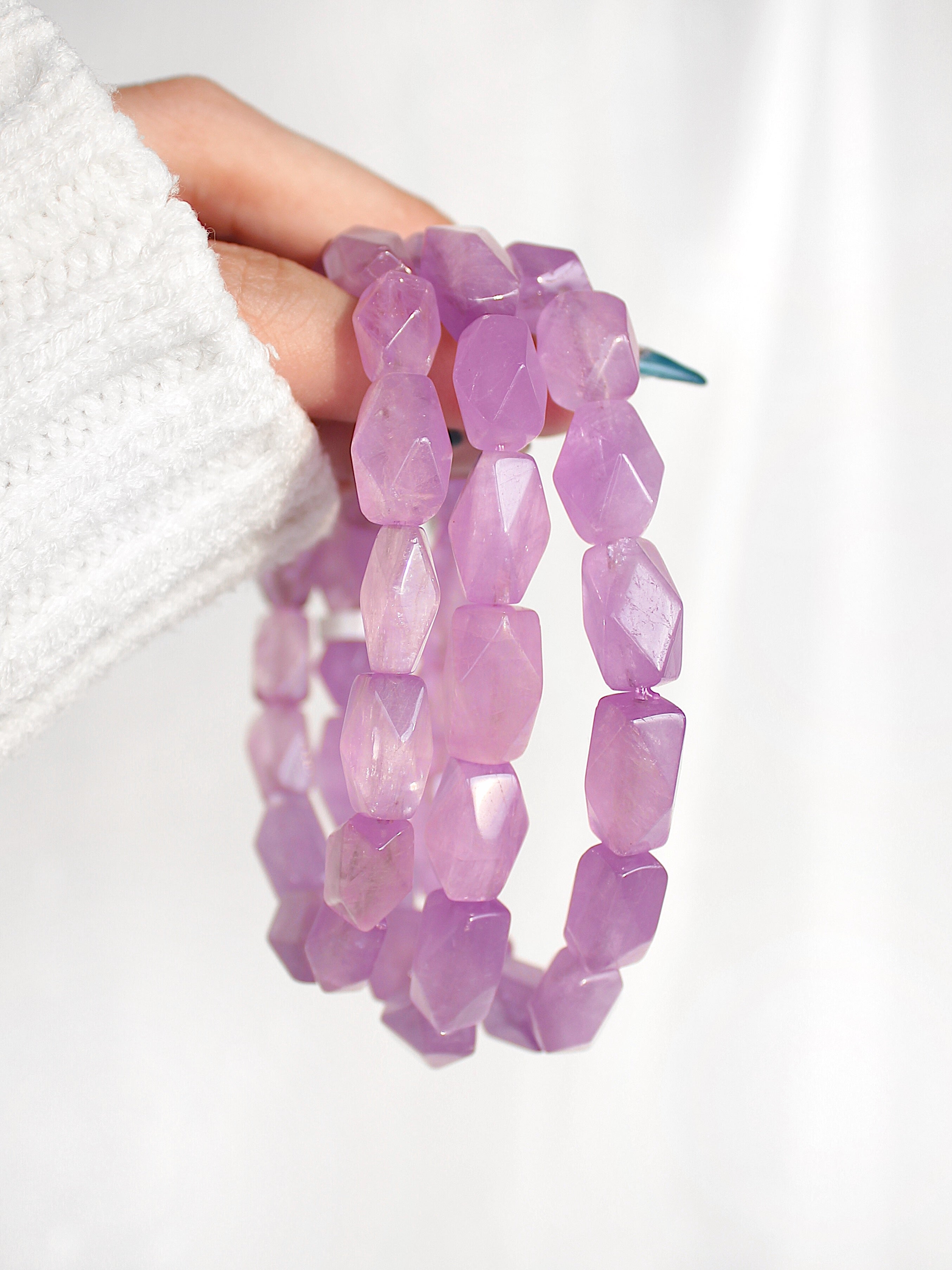 Premium Cat's Eye Kunzite Freeform Bracelet