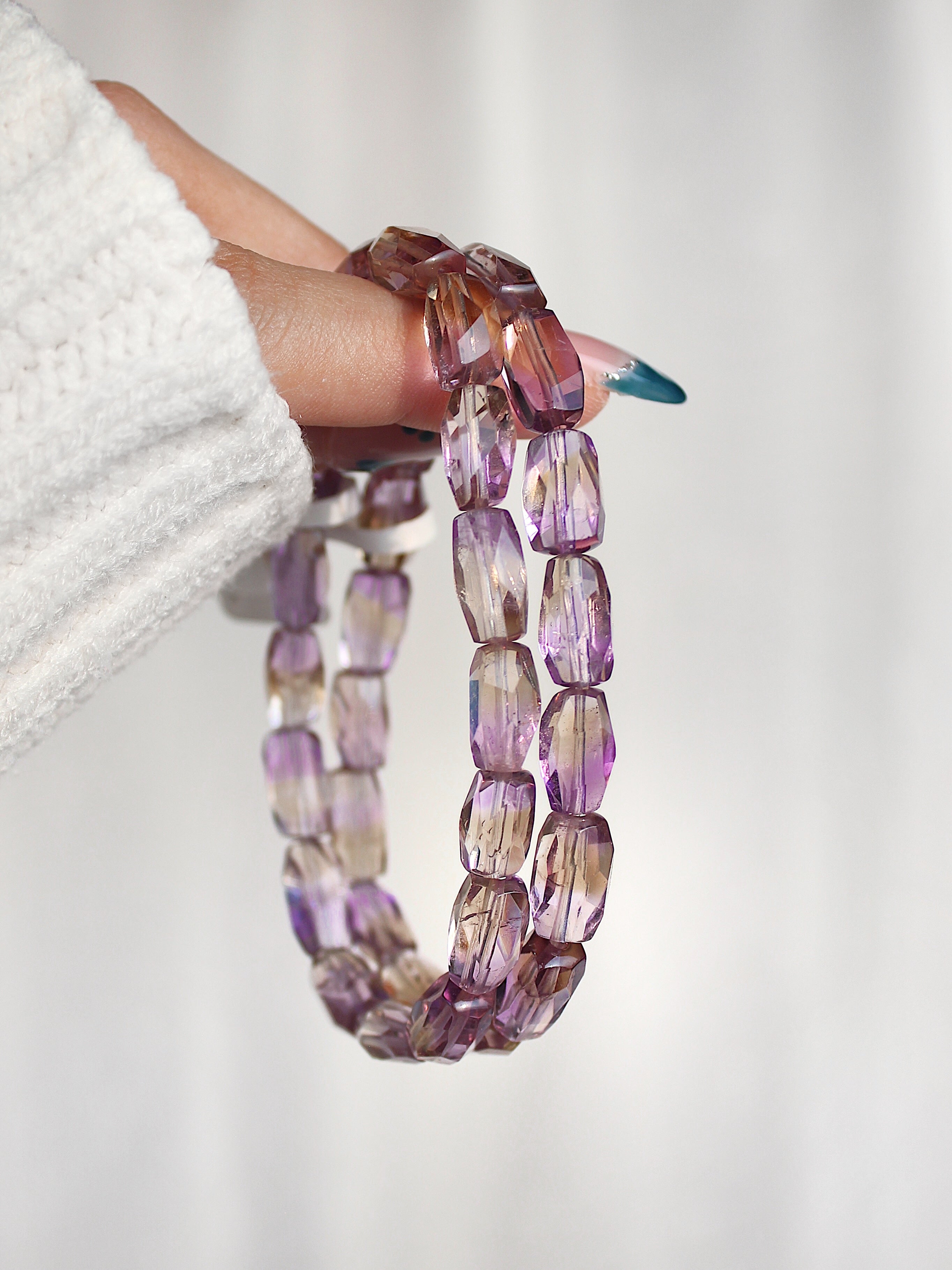 Collector's Ametrine Faceted Barrel Bracelet
