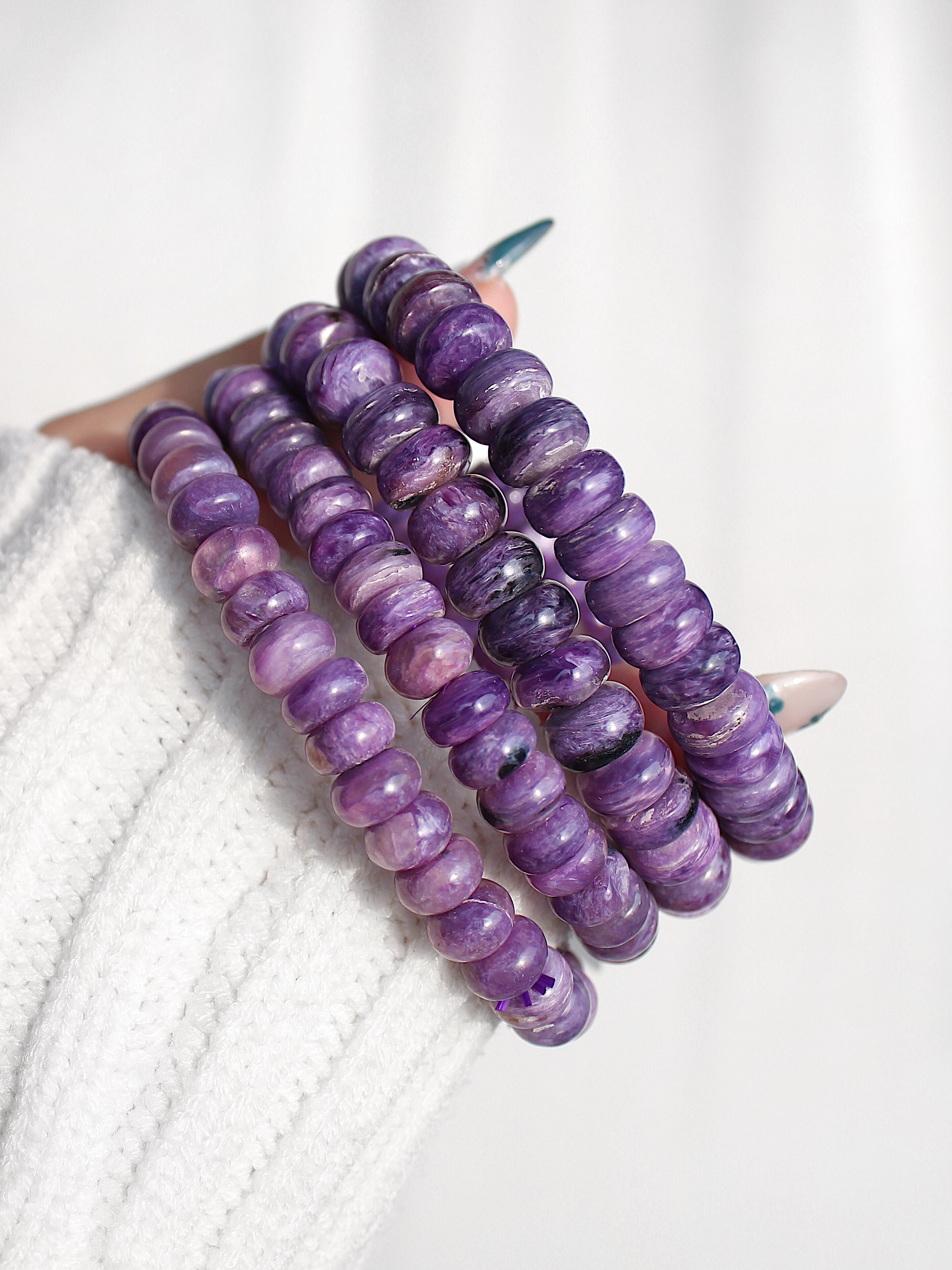 Collector's Charoite Abacus Bracelet