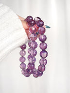 Collector's Bolivian Amethyst Round Pebble Bracelet