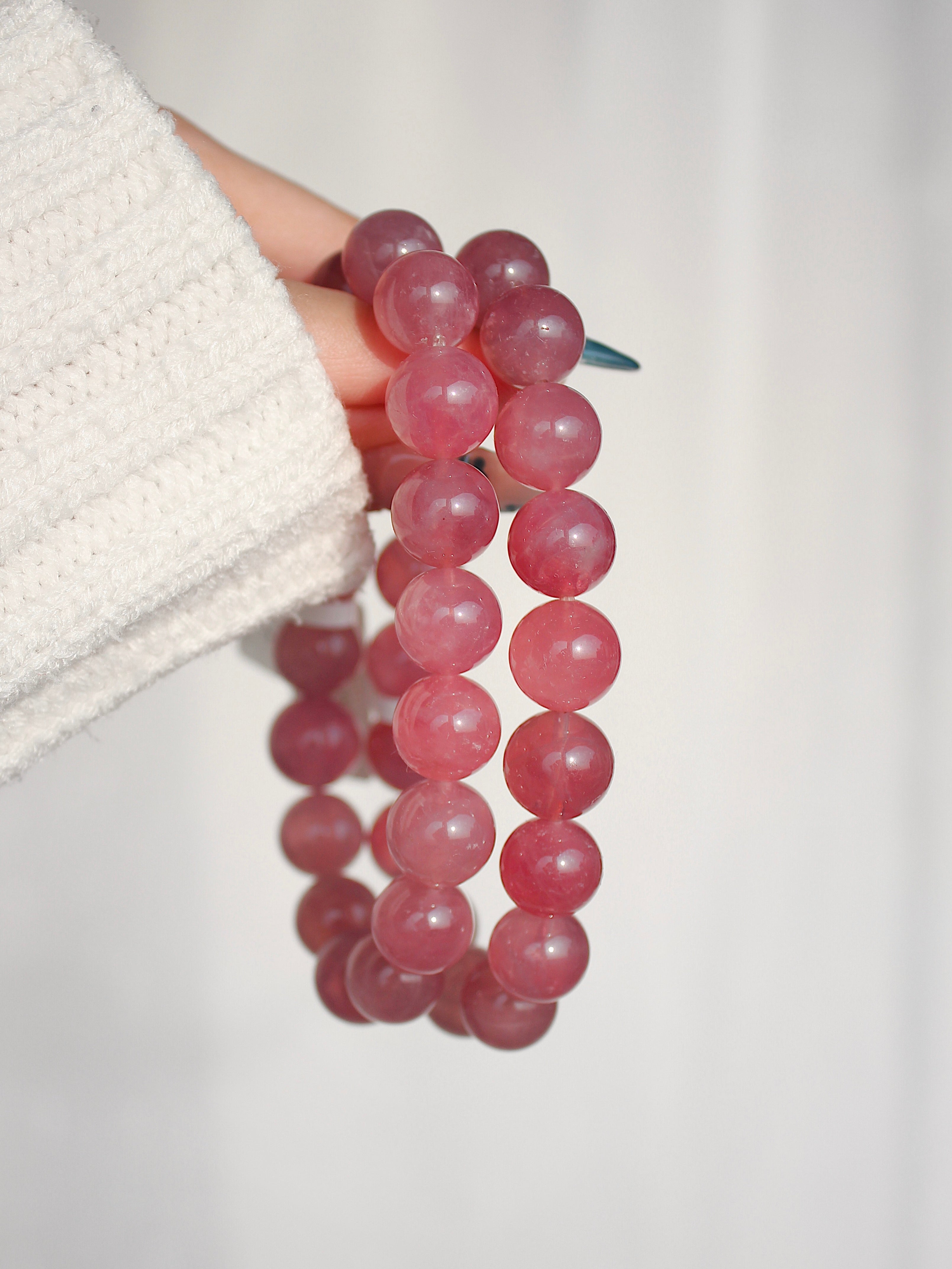 Collector's Lavender Rose Quartz Bracelet