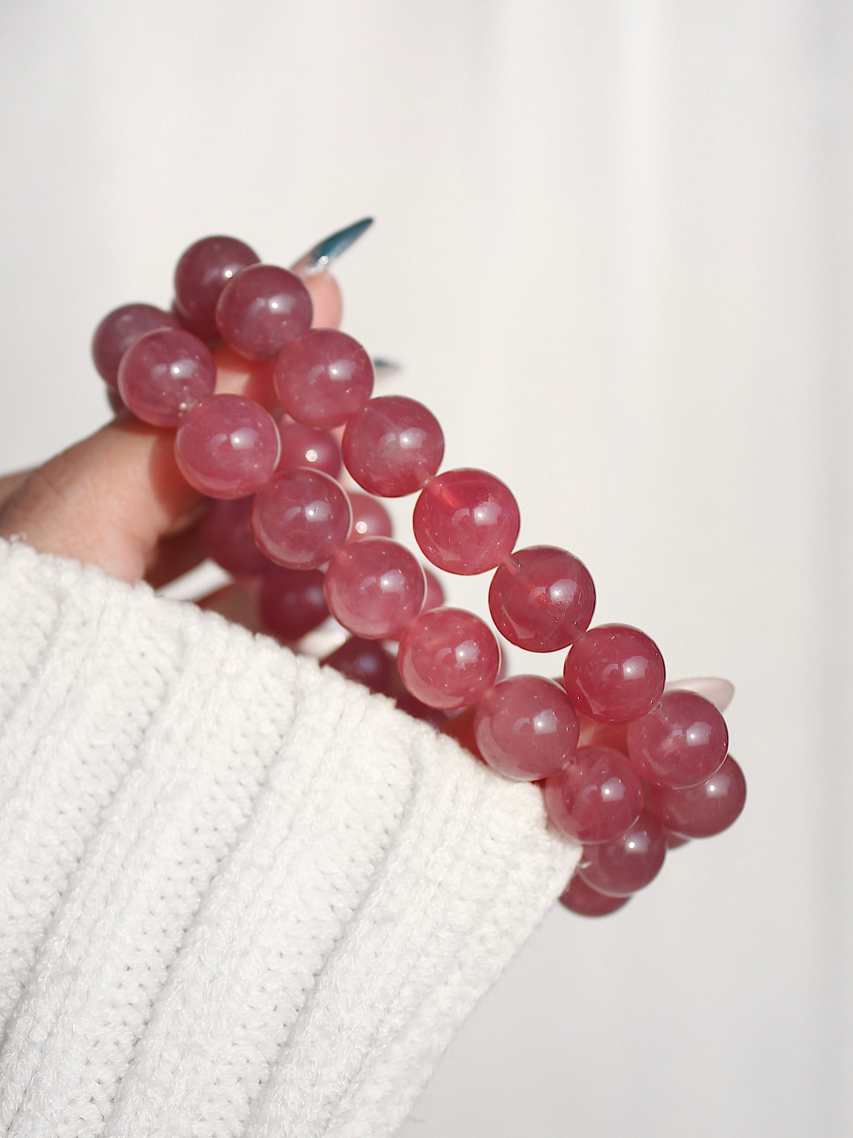 Collector's Lavender Rose Quartz Bracelet