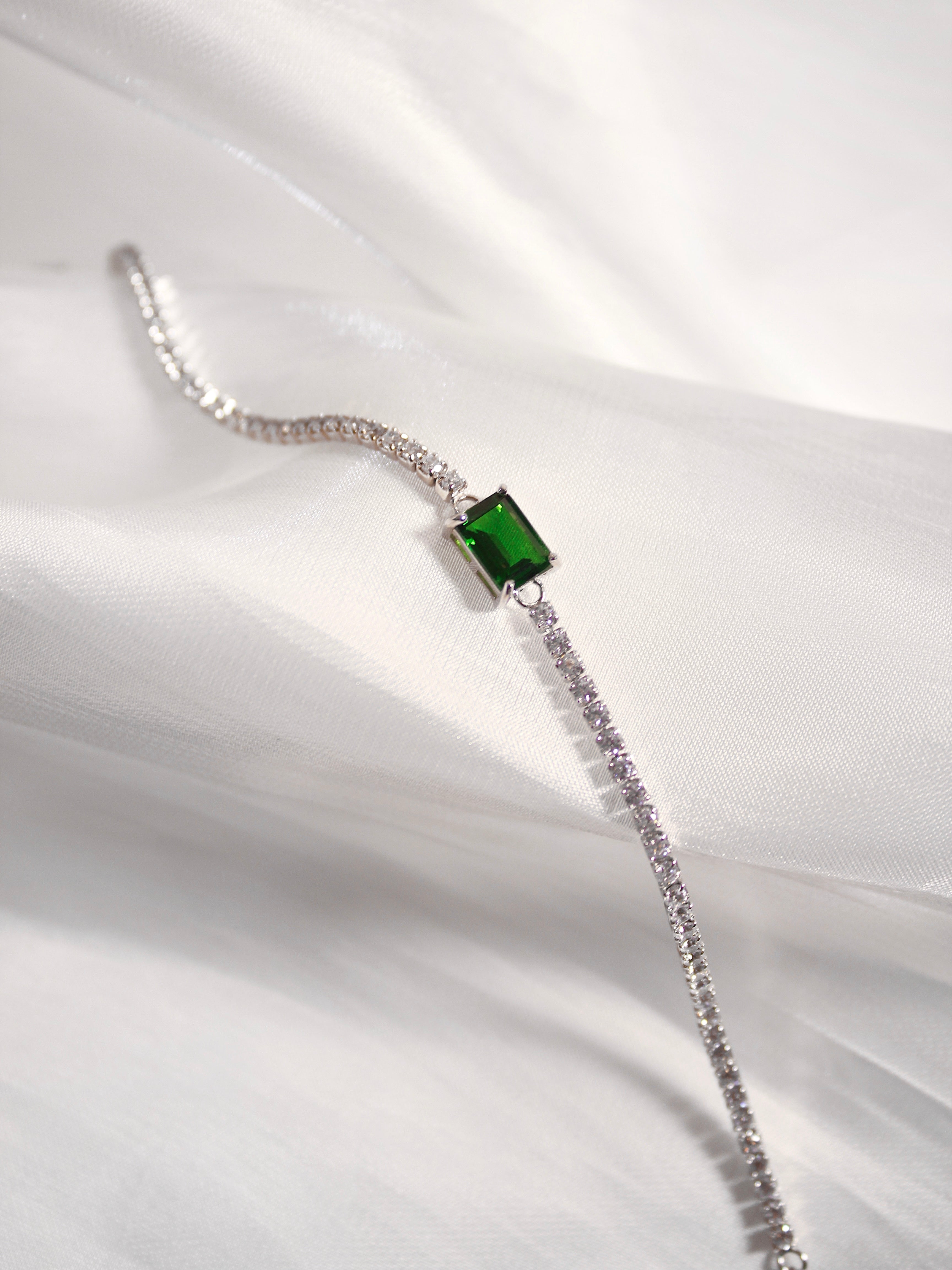 Diopside Tennis Bracelet