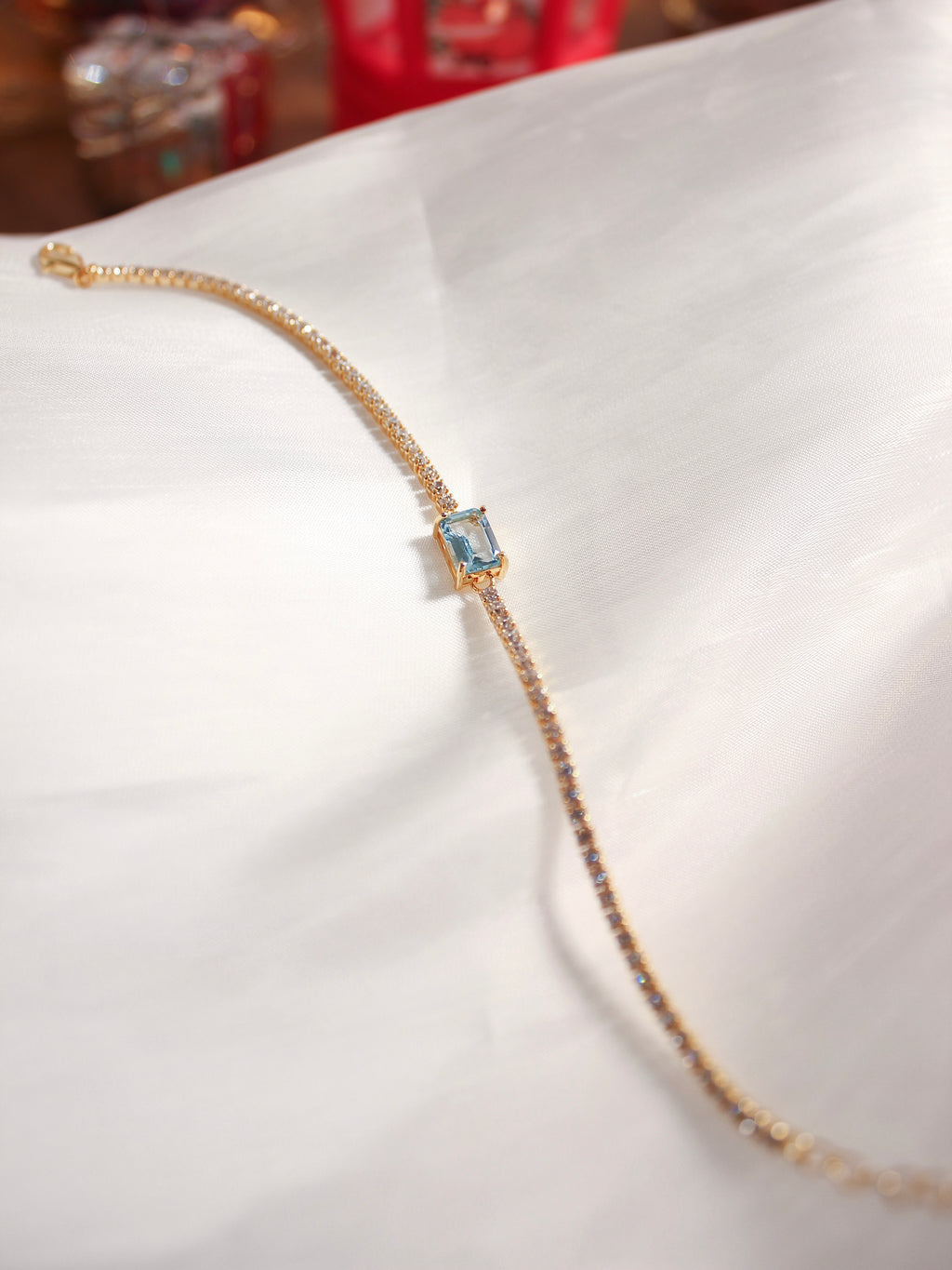 Royal Blue Topaz Tennis Bracelet