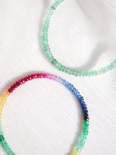 Load image into Gallery viewer, Rainbow Sapphire Faceted Abacus Magnetic Clasp Bracelet

